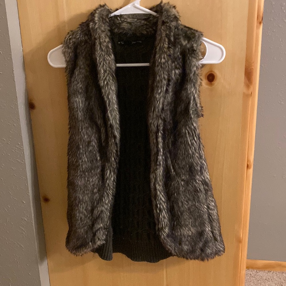 Quilted, Faux-Fur Vest